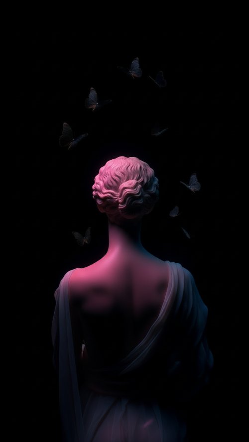 Statue with Floating Butterflies - Related Ghetto Wallpapers wallpaper