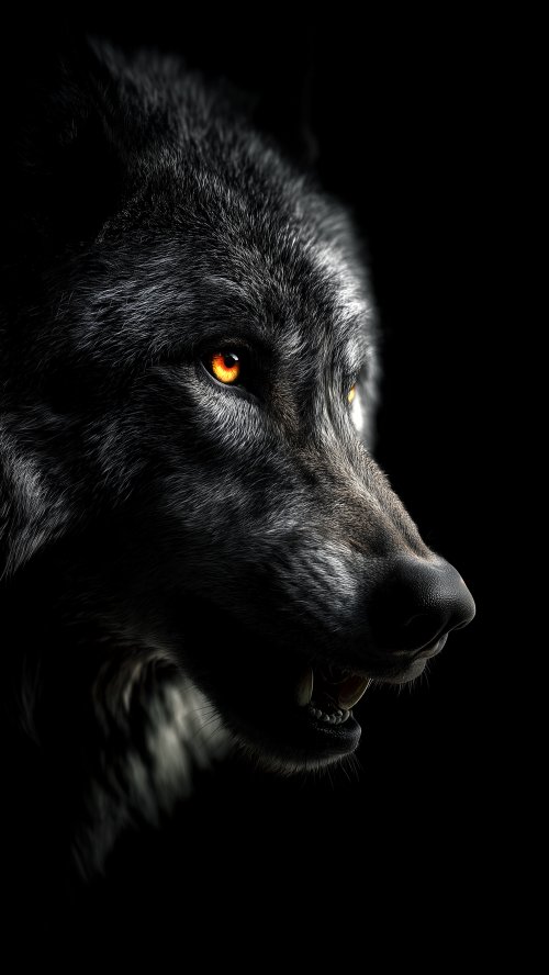 Glowing Eye Wolf Portrait - wolf Wallpaper
