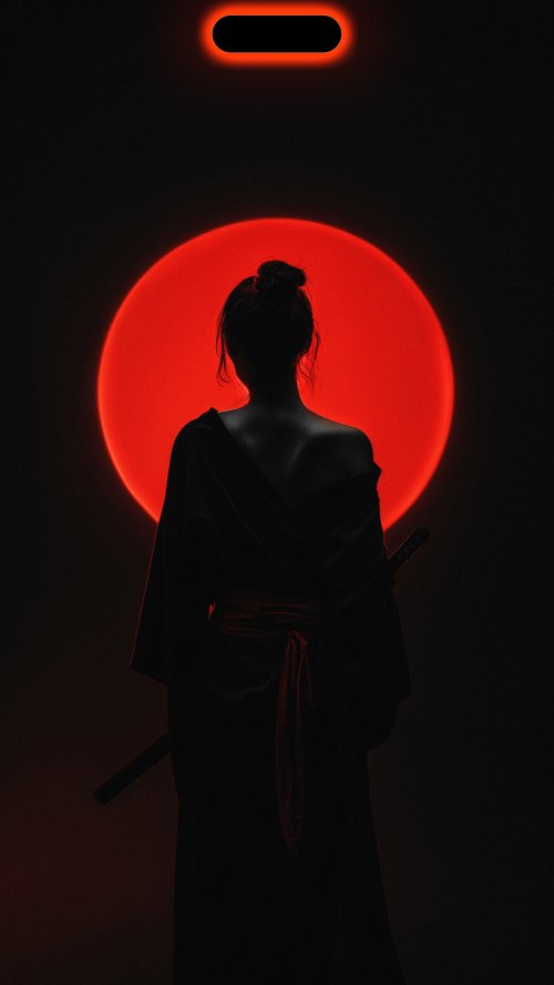 Red Moon Samurai Silhouette - samurai Wallpaper
