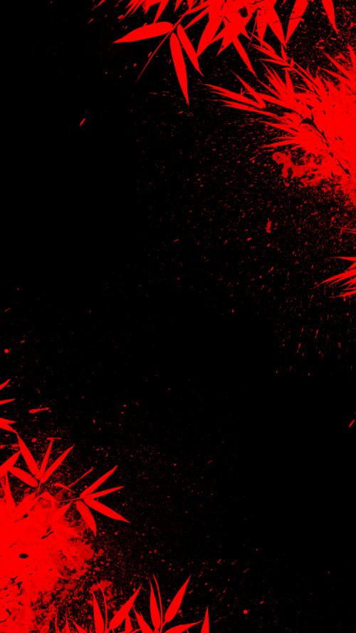 Red Bamboo Ink Splash - Related Ghetto Wallpapers wallpaper