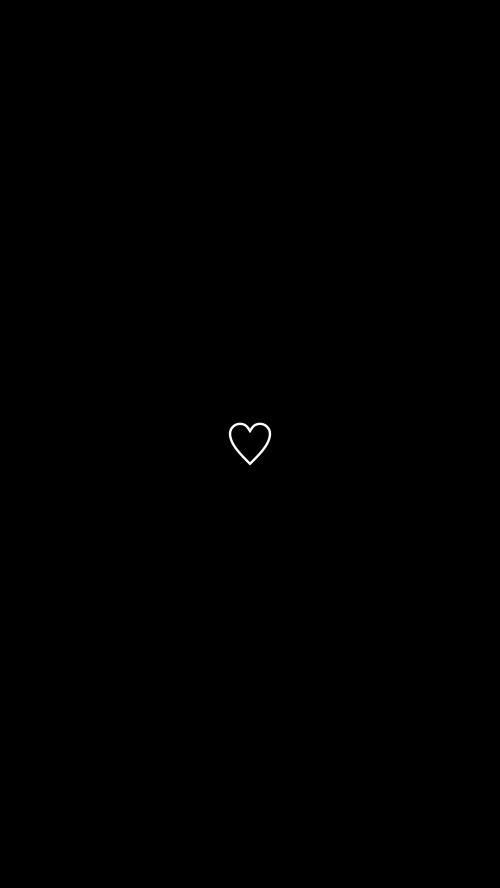 Minimalist White Heart - Related Darkify wallpaper