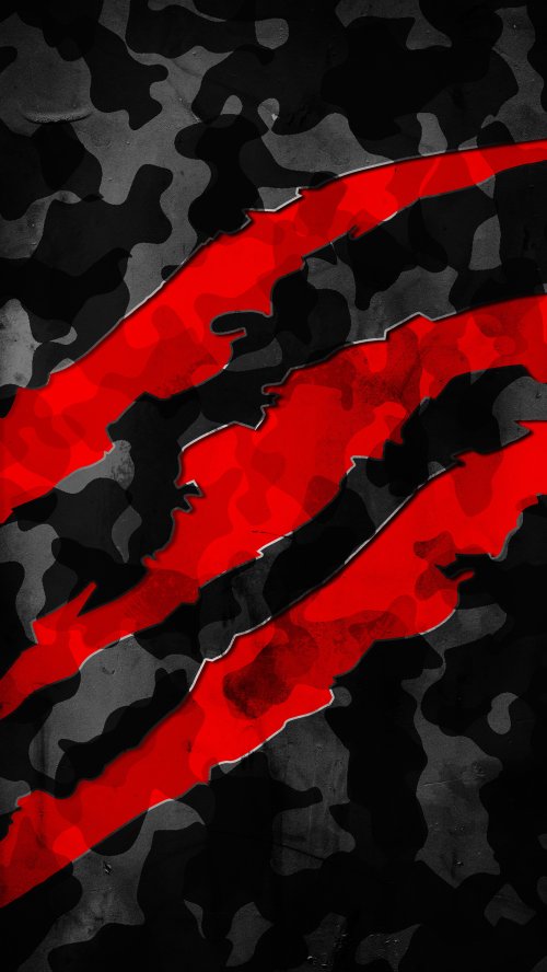 Red Camo Claw Rips - Related Ghetto Wallpapers wallpaper