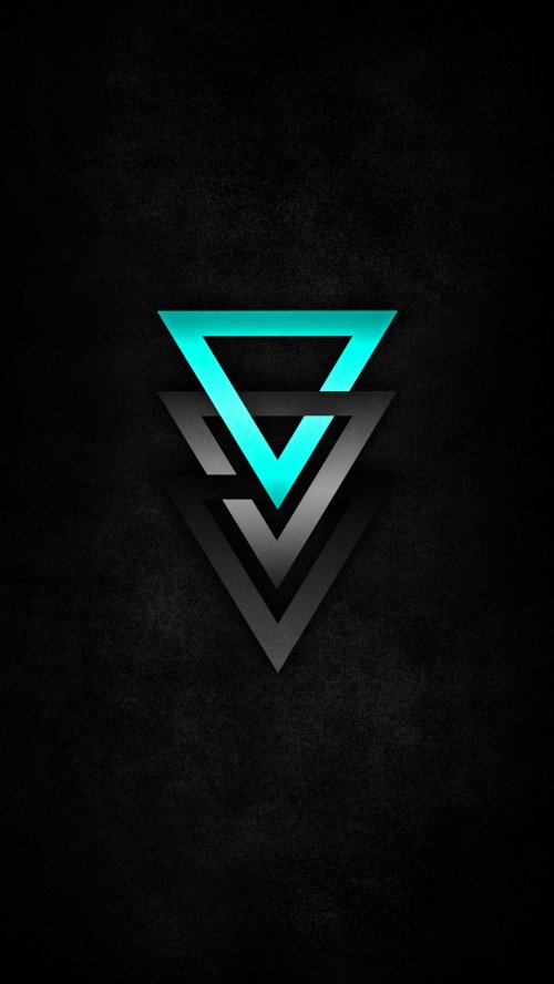 Neon Geometric Triangle Art - geometric Wallpaper