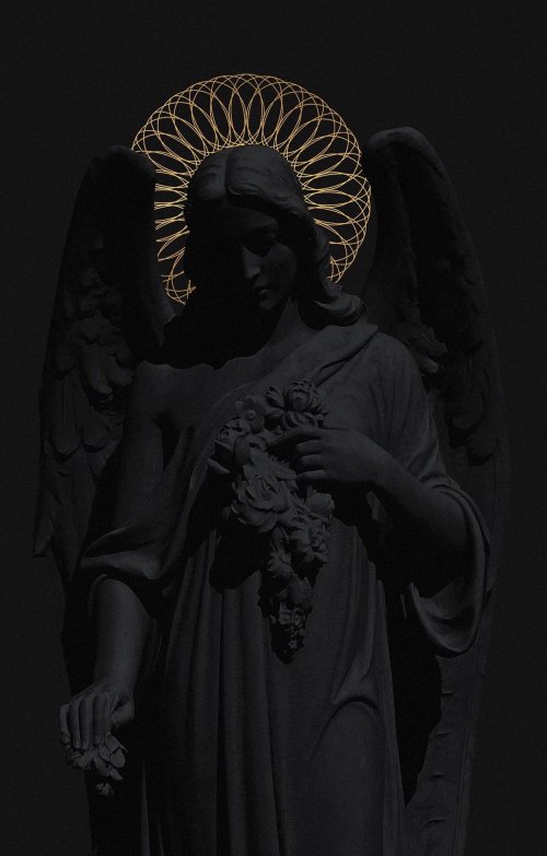 Golden Halo Angel Statue - Related Ghetto Wallpapers wallpaper