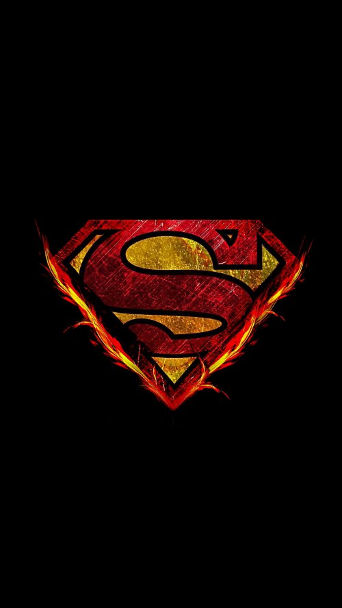 Fiery Superman Shield Emblem - superman Wallpaper