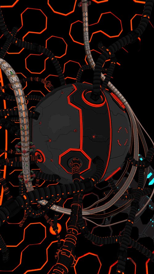 Neon Cybernetic Core Sphere - Related Ghetto Wallpapers wallpaper