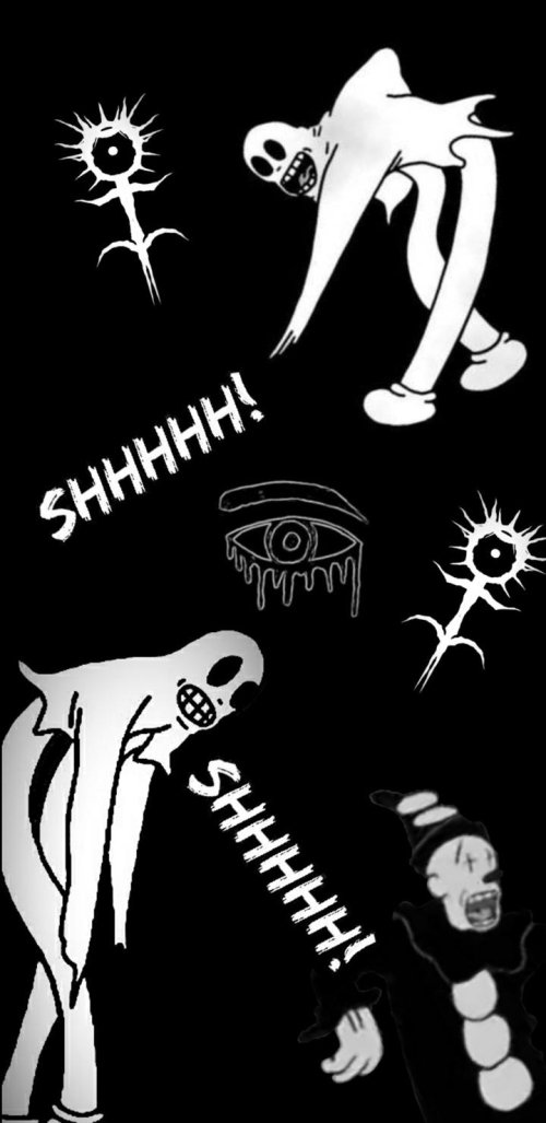 Creepy Monochrome Doodle Art