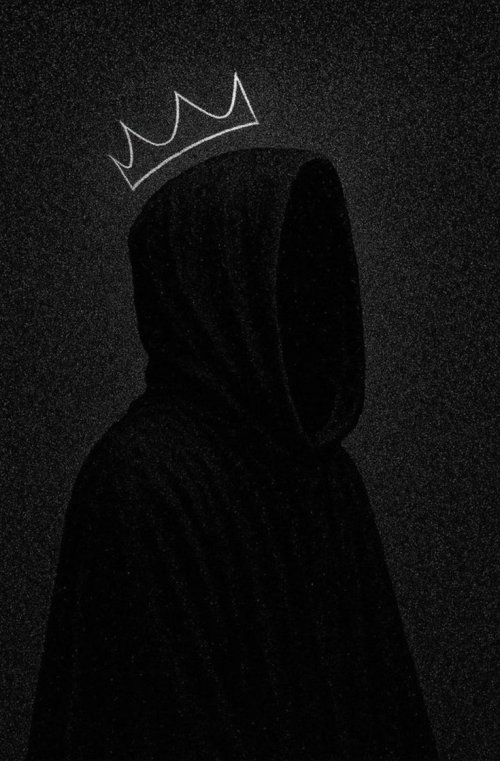 Crowned Hooded Silhouette - silhouette Wallpaper