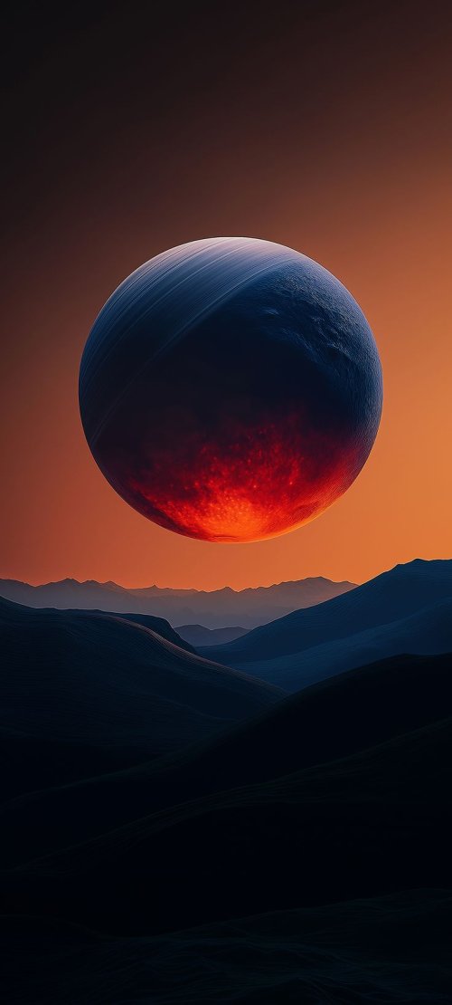 Glowing Red Planet Landscape - Related Tablet wallpaper