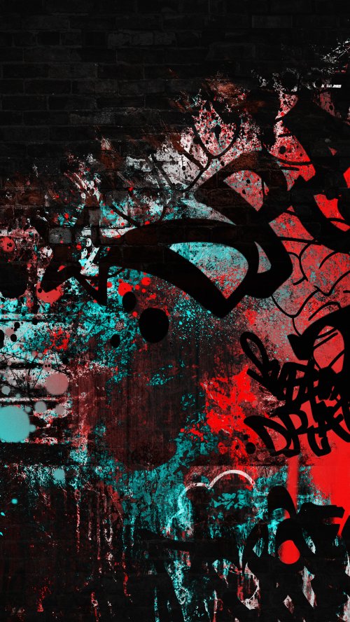 Red and Blue Graffiti - Related Ghetto Wallpapers wallpaper