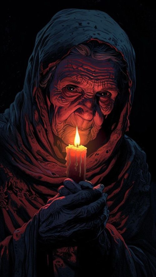 Elderly Woman Holding Candle - Related Ghetto Wallpapers wallpaper