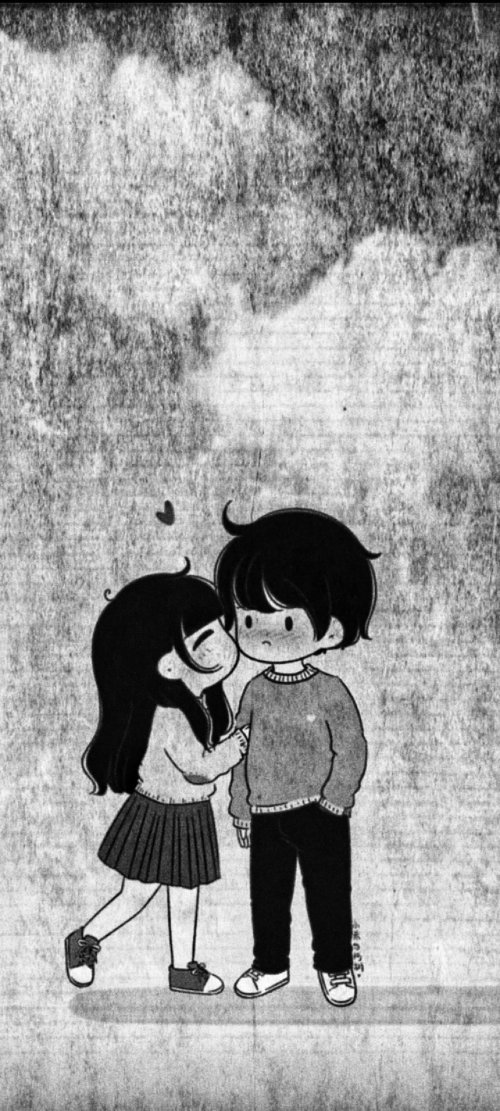 Cute Anime Couple Illustration - Related Ghetto Wallpapers wallpaper