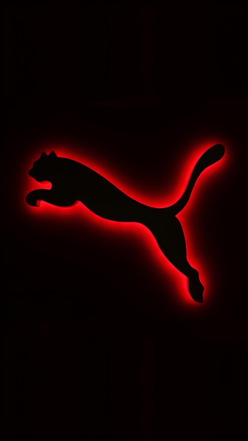 Glowing Red Puma Logo - Related Darkify wallpaper