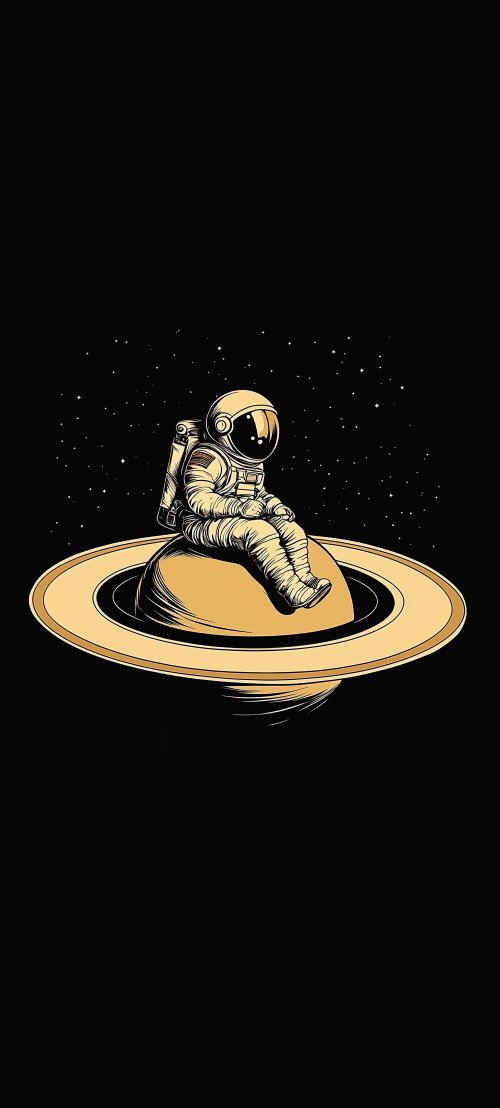 Astronaut on Saturn - astronaut Wallpaper