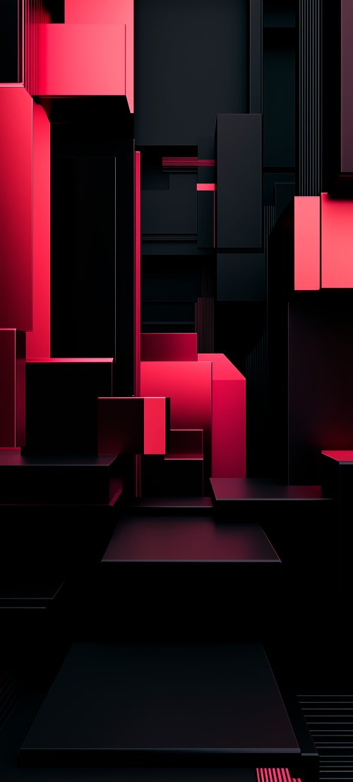 Crimson Geometric Abstraction - abstract Wallpaper