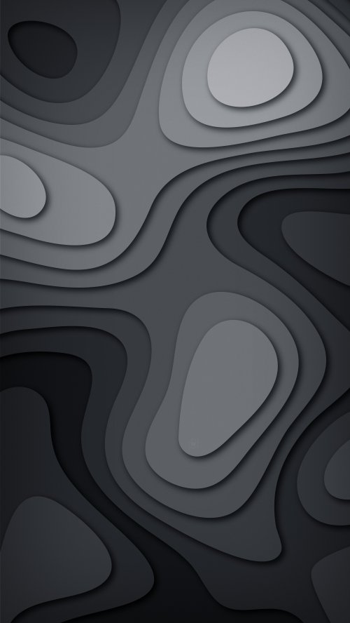 Dark Layered Waves - abstract Wallpaper