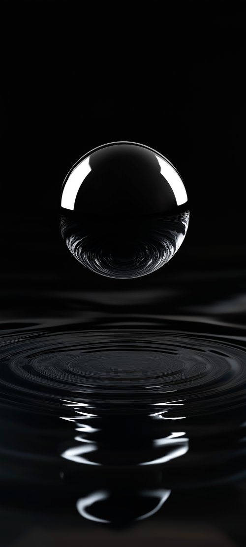 Dark Water Droplet - abstract Wallpaper