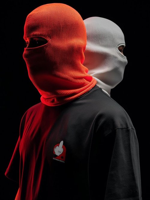 Dual Masked Streetwear Duo - Related Ghetto Wallpapers wallpaper