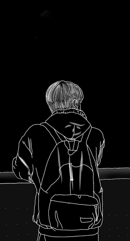 Minimalist Backpacker Silhouette - Related Ghetto Wallpapers wallpaper