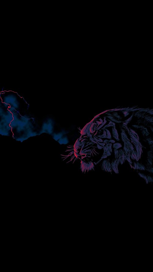 Neon Tiger Lightning - Related Ghetto Wallpapers wallpaper