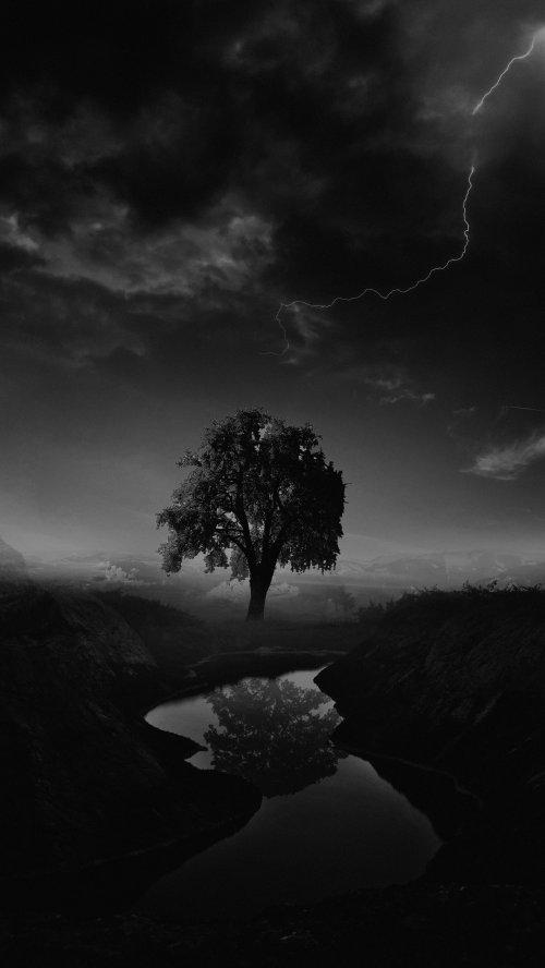Stormy Tree Reflection - Related Ghetto Wallpapers wallpaper