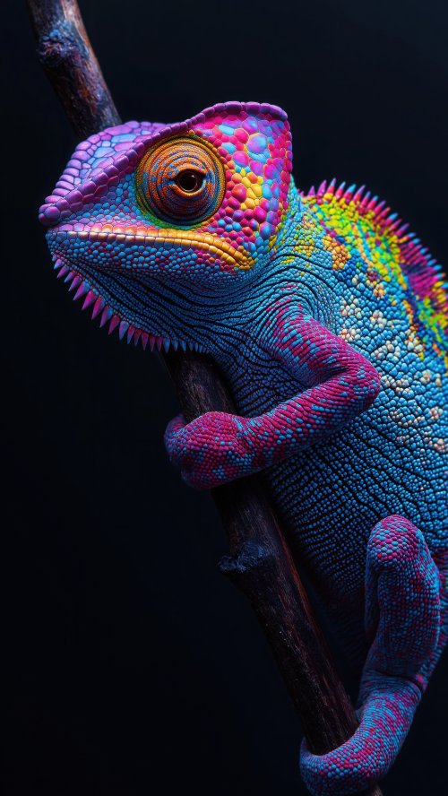 Vibrant Chameleon Portrait - Related Ghetto Wallpapers wallpaper