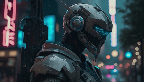 Cyberpunk Soldier Neon Night