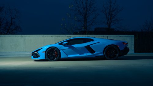Blue Lamborghini at Night - Related 4K Wallpapers wallpaper
