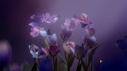 Microsoft_50th_Tulips_Dark_4k