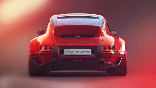 Red_Porsche_911_Rear_View - Related 4K Wallpapers wallpaper