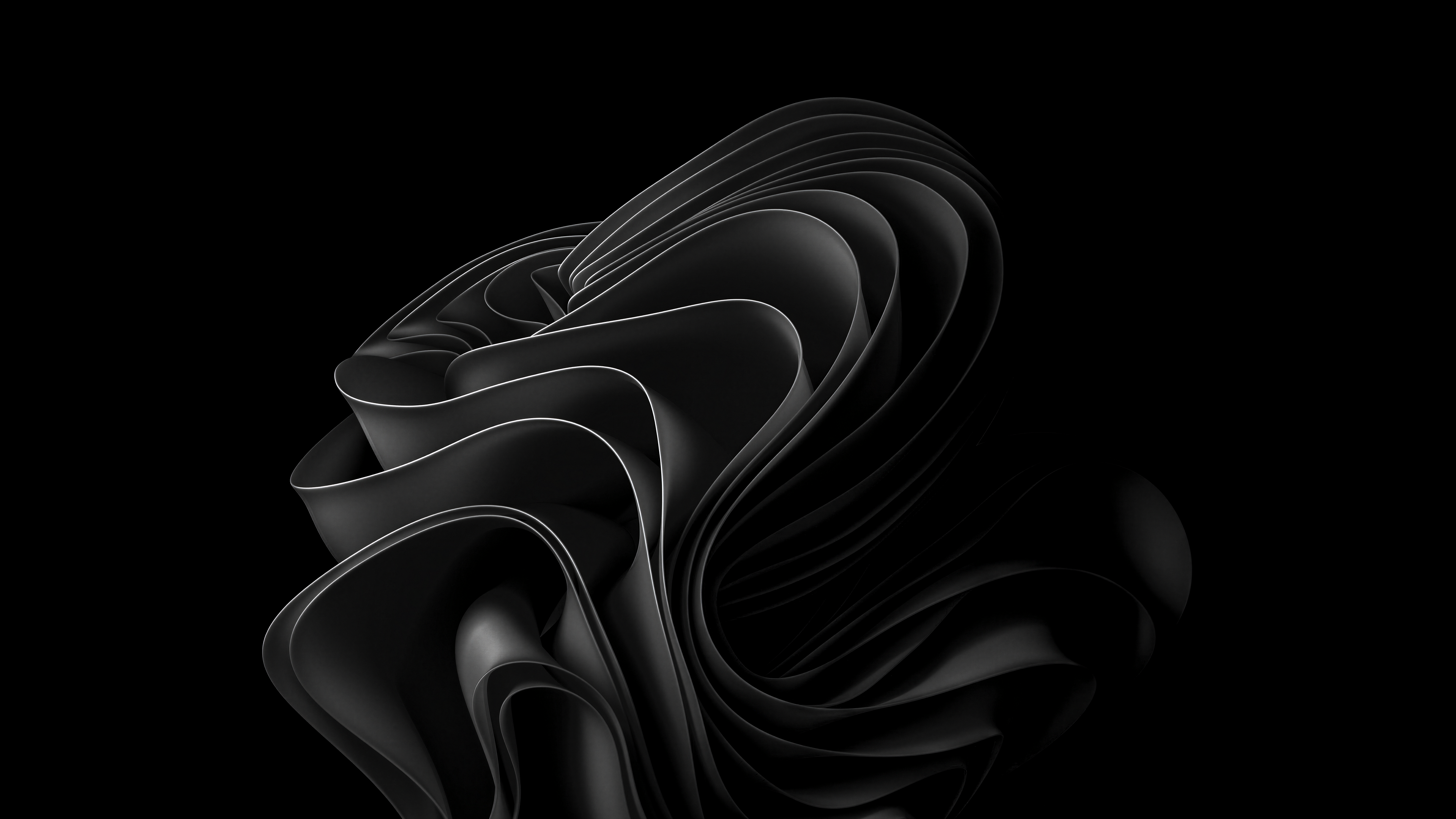 Elegant Black Abstract Waves - abstract wallpaper for Desktop & Laptop