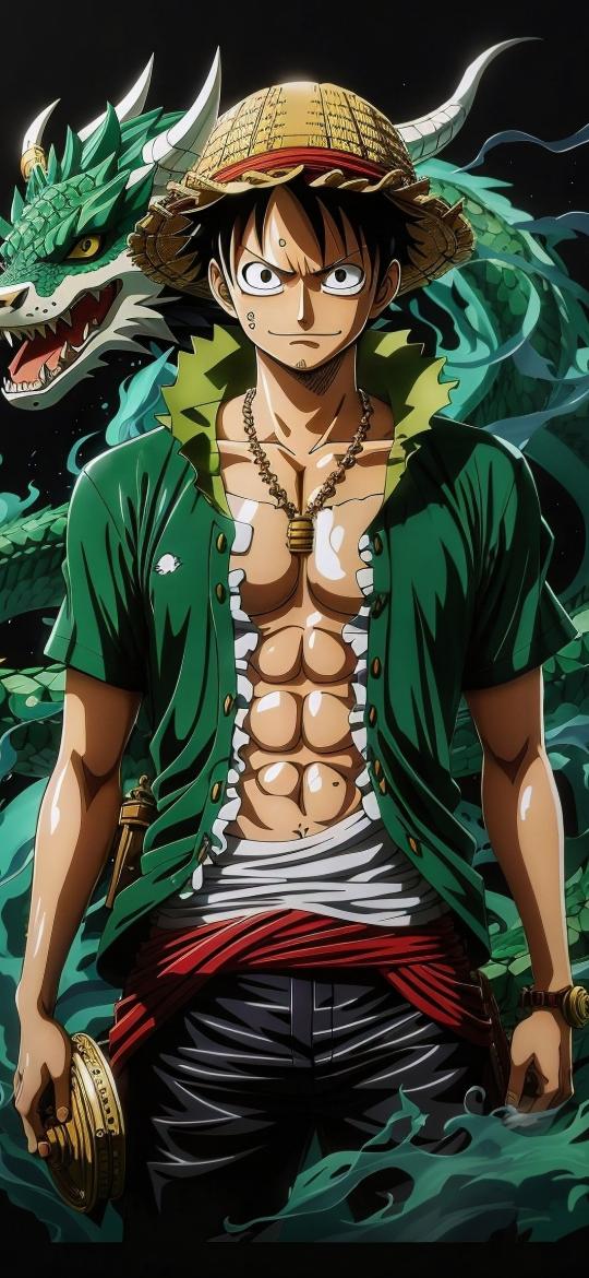 Luffy and Dragon Wallpaper