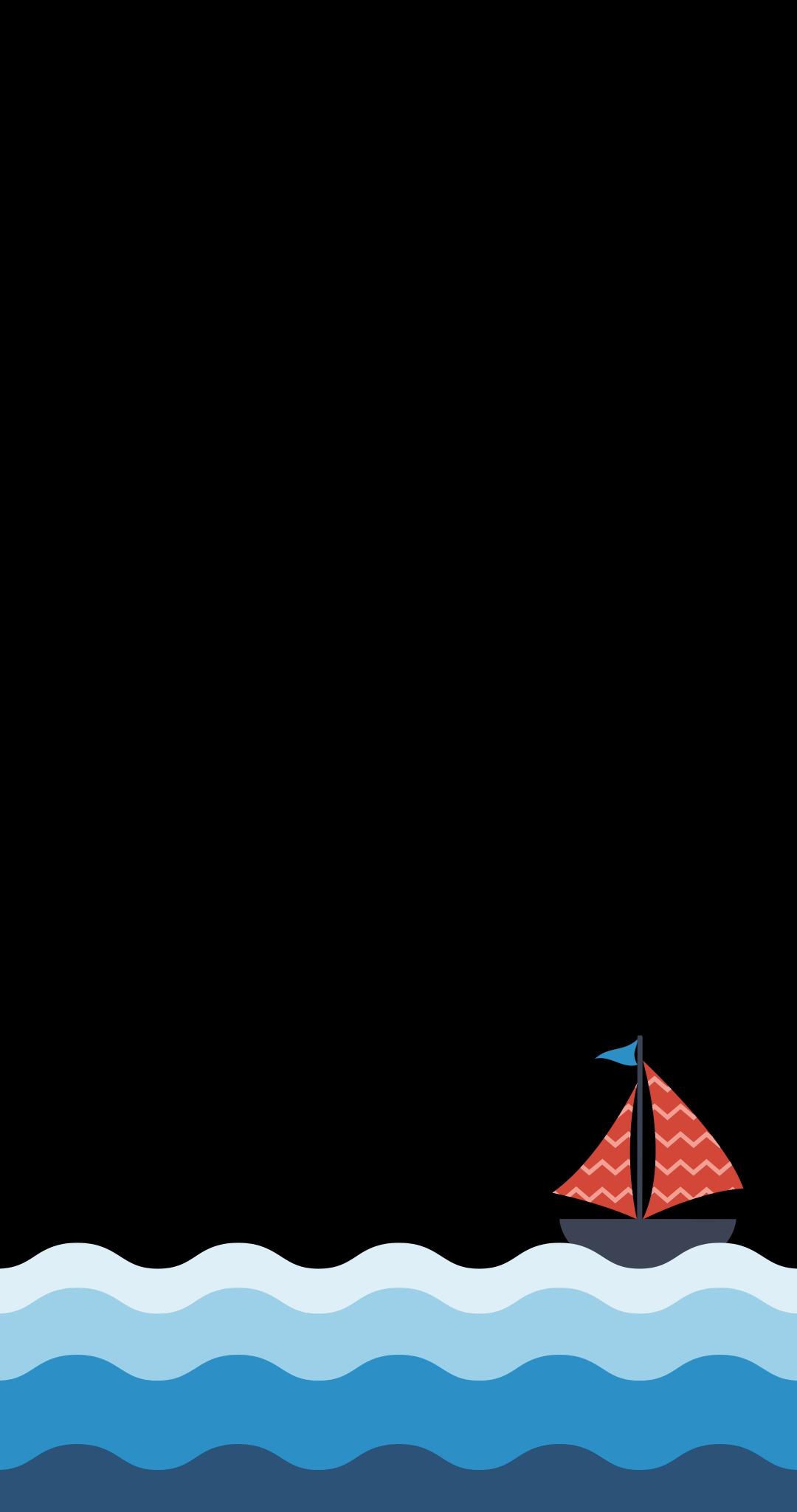 Minimalist Sailboat Wallpaper