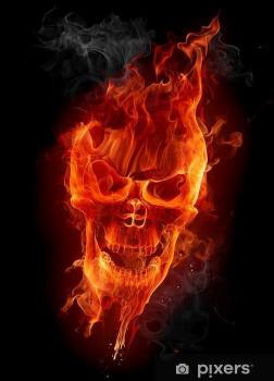 Flaming Skull Wallpaper