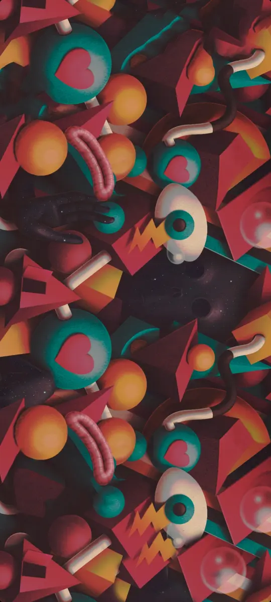 Abstract Geometric Dreamscape - Related Dark Wallpapers wallpaper