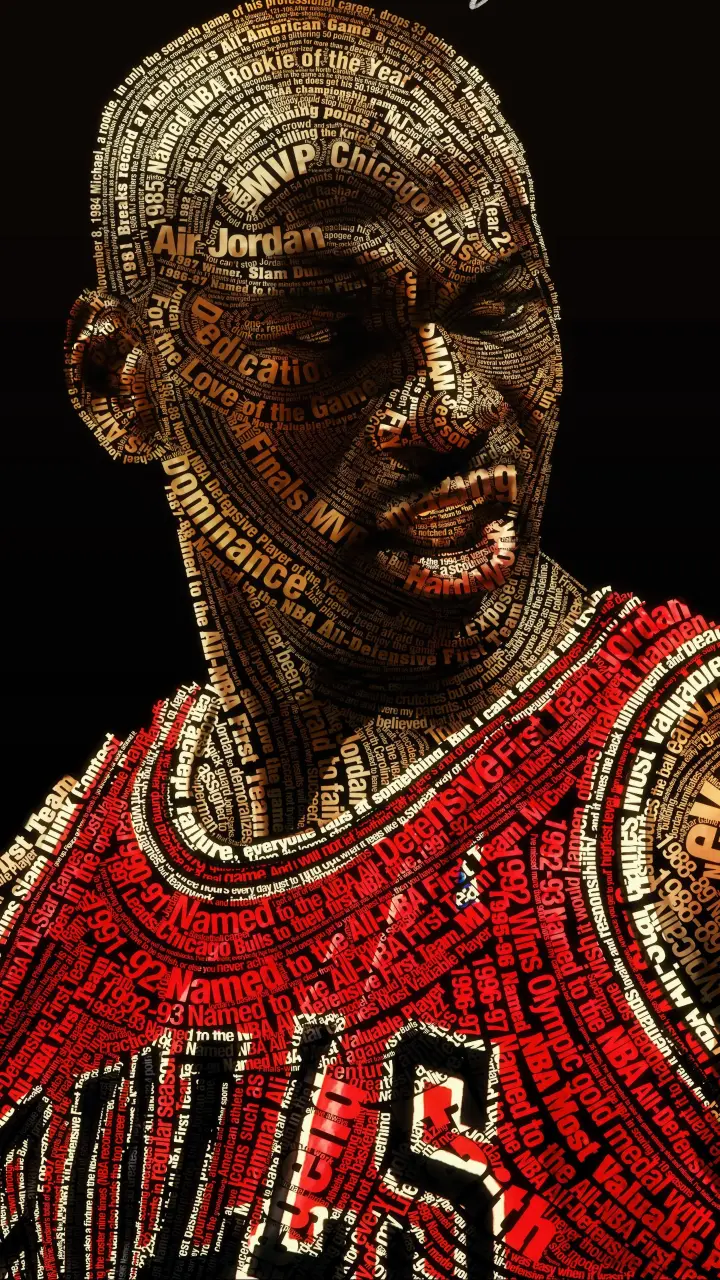 Air Jordan Typography Portrait - Related Dope Wallpapers wallpaper