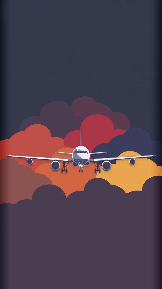 Airplane Through Cloudy Skies - Related Dope Wallpapers wallpaper