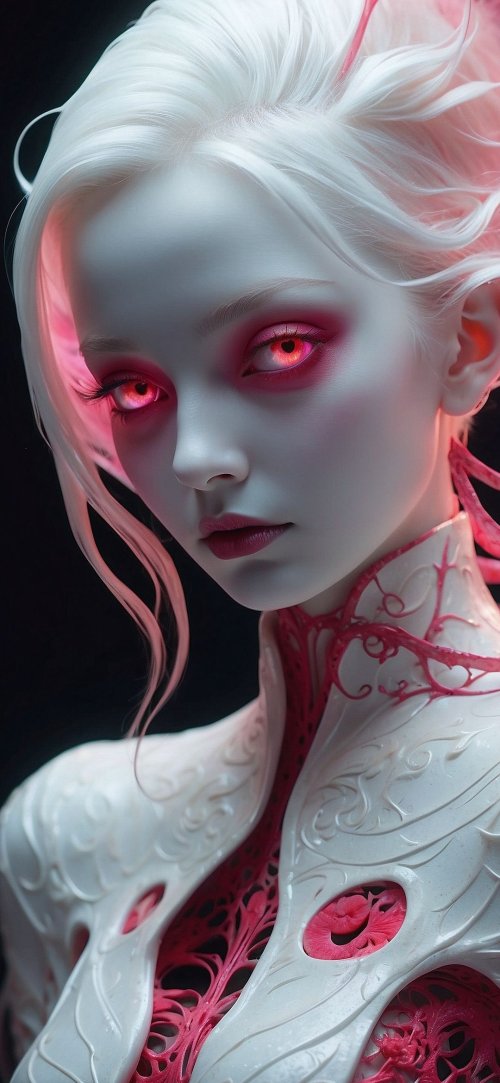 Albino Red-Eyed Beauty - Related Anime Wallpapers wallpaper