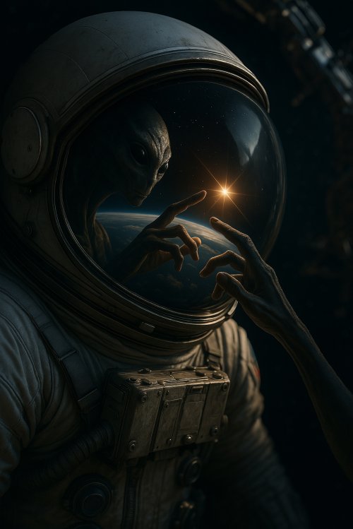 Alien Encounter in Space - Related Anime Wallpapers wallpaper