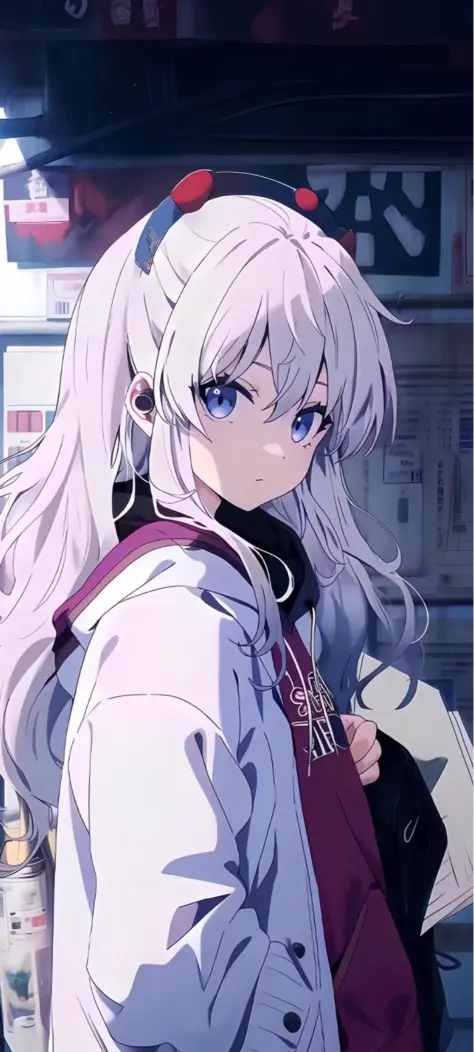 Anime Girl with Hoodie - Related Dope Wallpapers wallpaper
