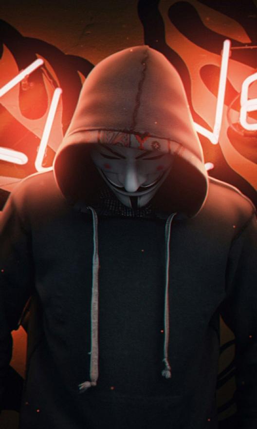 Anonymous Hacker Neon