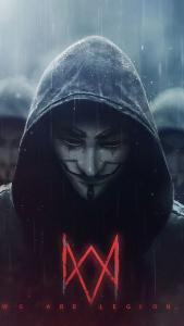 Anonymous Legion in Rain