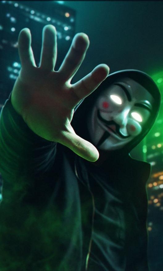 Anonymous Mask Cityscape