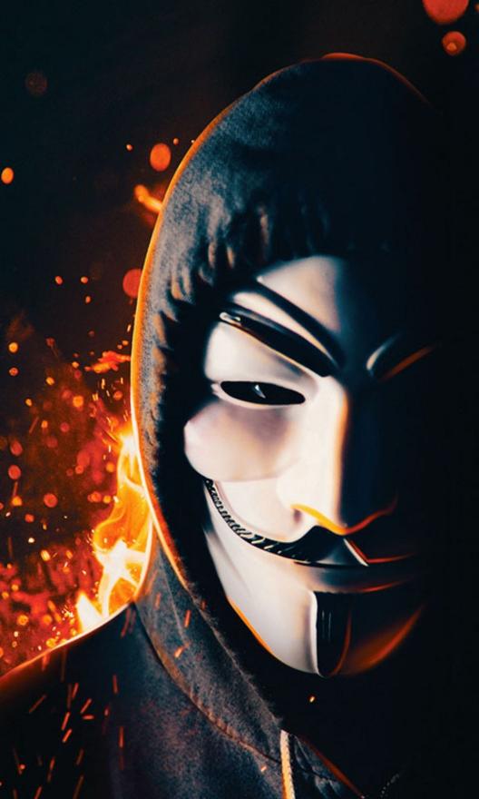 Anonymous Mask in Flames - Related Ghetto Wallpapers wallpaper