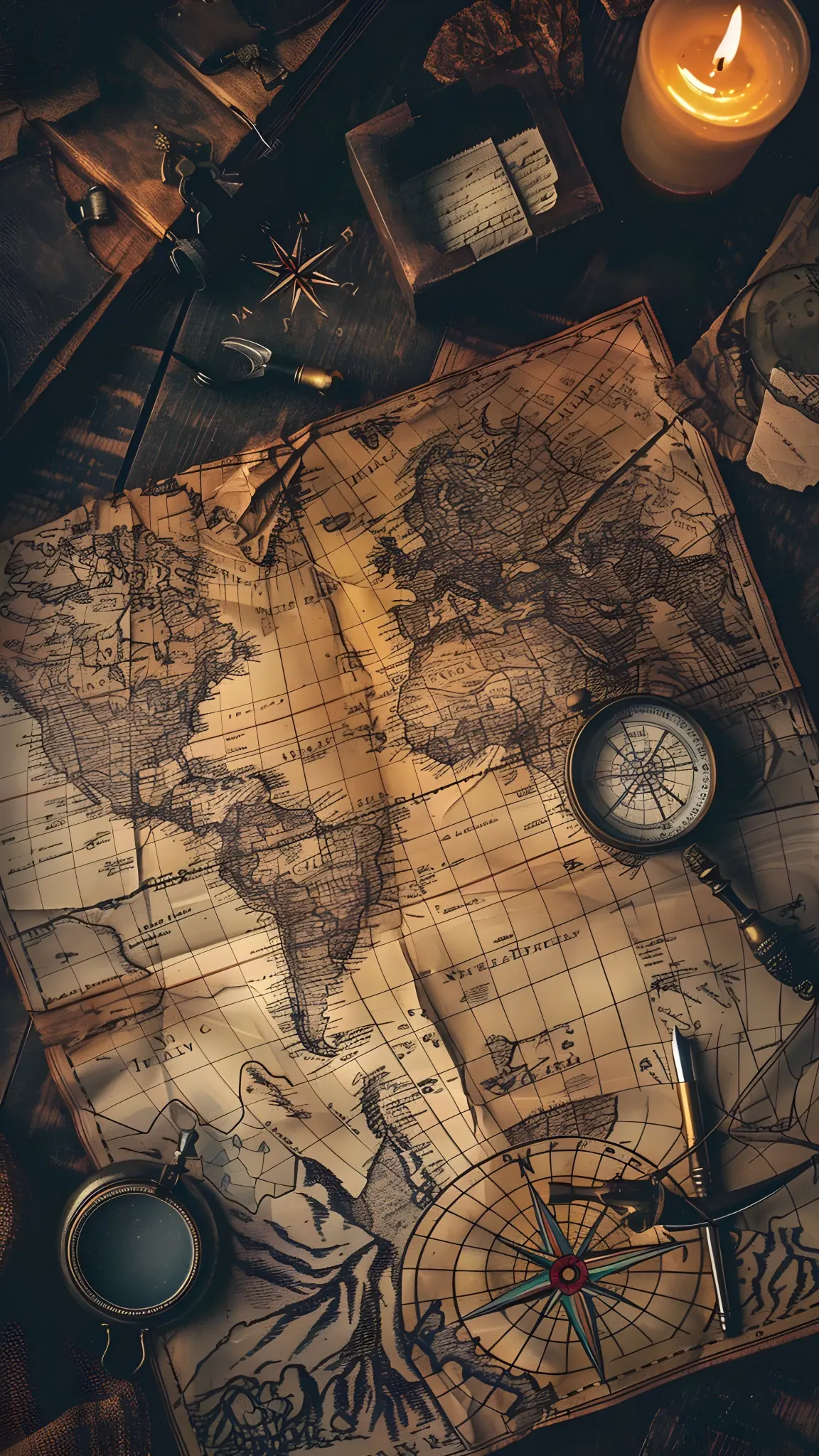 Antique World Map - Related 4K Wallpapers wallpaper