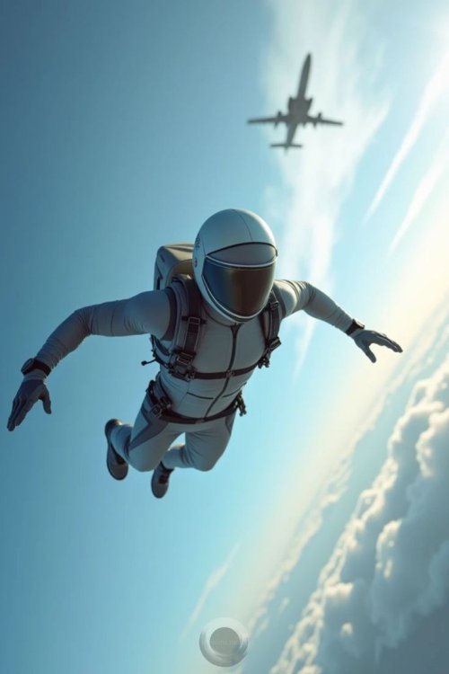 Astronaut Freefall Above Clouds - Dope Wallpapers Wallpaper