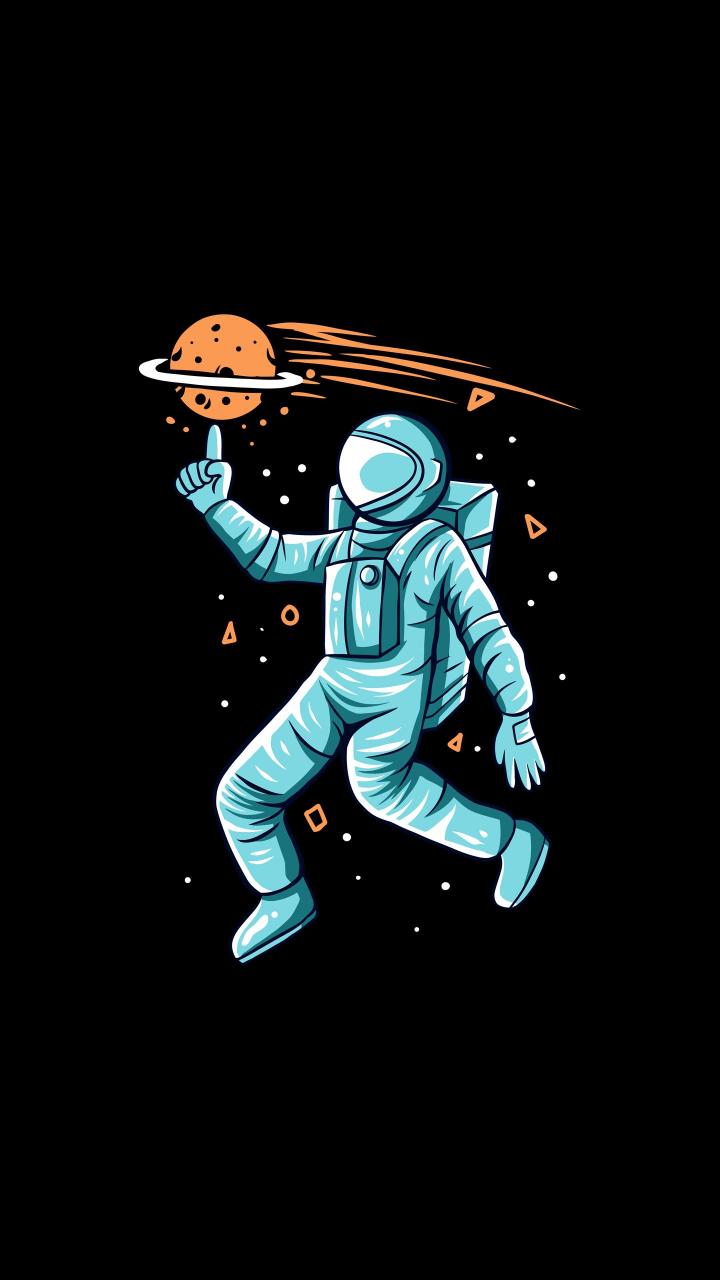 Astronaut Planet Spin
