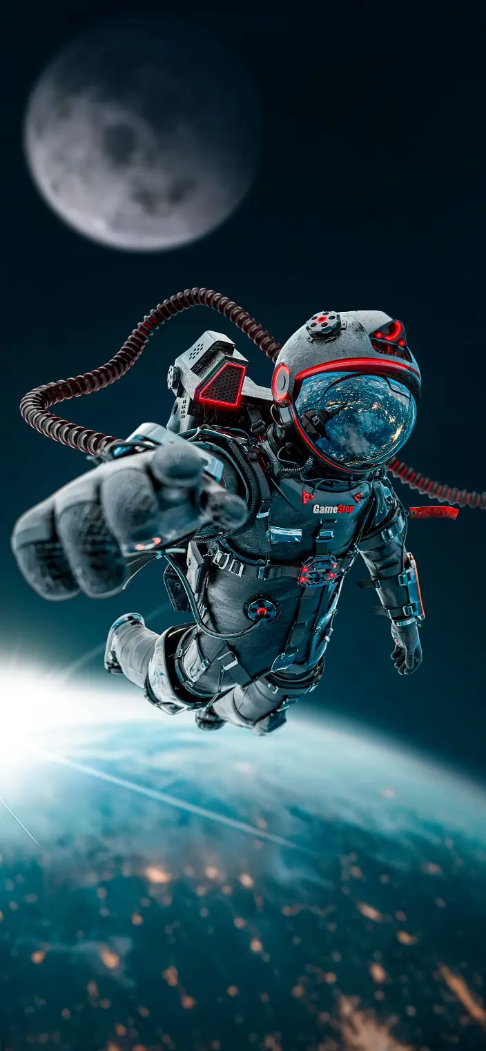 Astronaut Pointing in Space - Astronaut Wallpaper