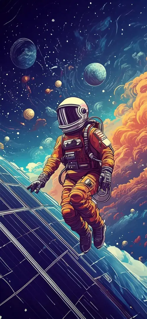 Astronaut Solar Panel Repair - Astronaut Wallpaper