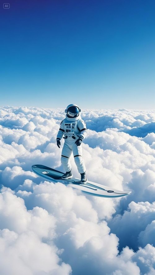 Astronaut Surfing Clouds - Dope Wallpapers Wallpaper